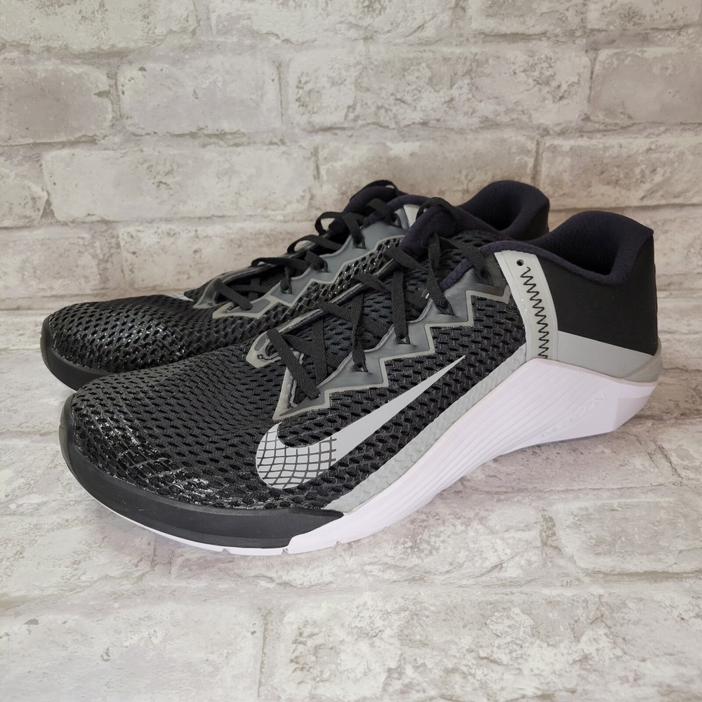Nike Metcon 6 Running Training Shoes Black White CK9388-010 Men's Size 15